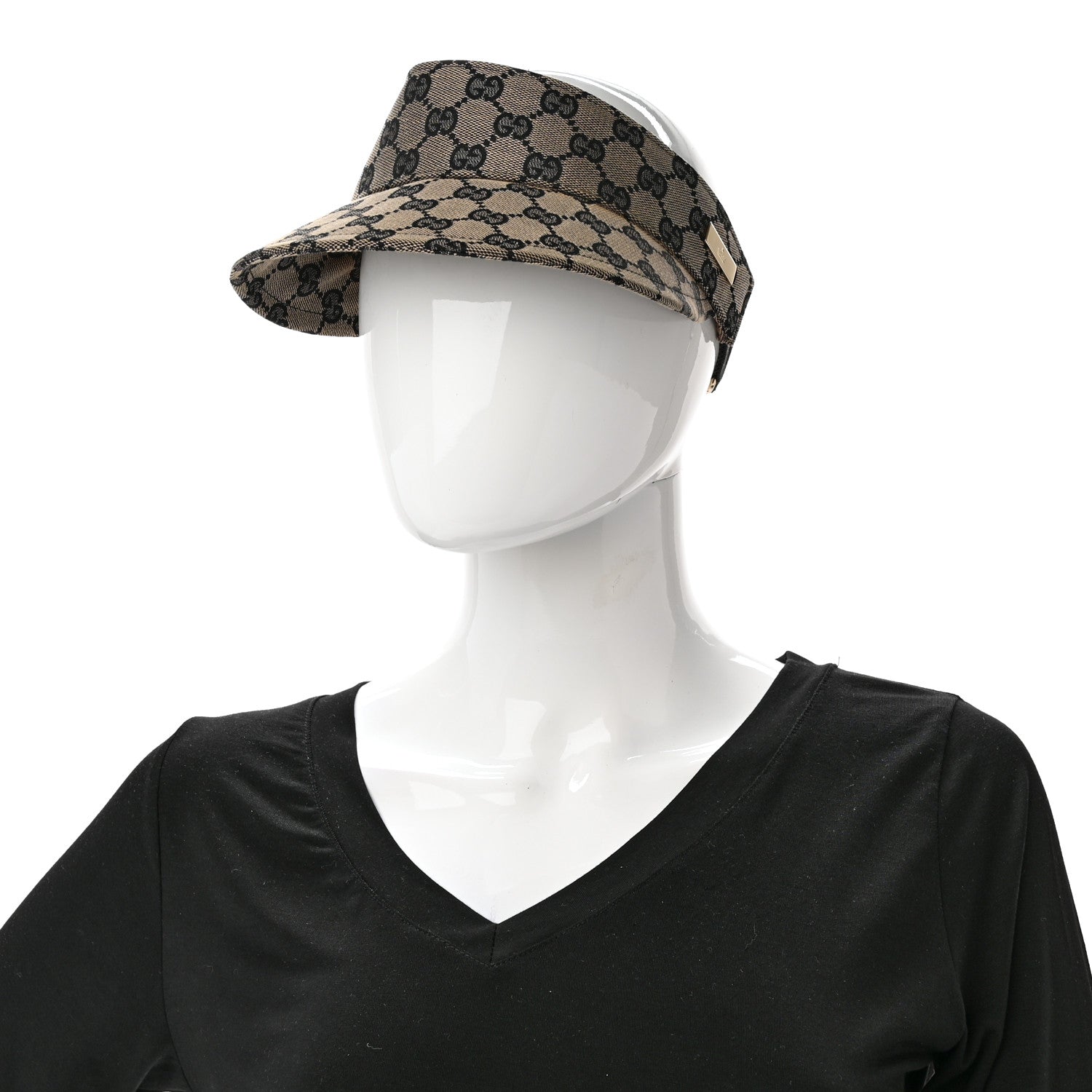 Gucci Monogram Visor Hat L Beige Blue 2 of 9