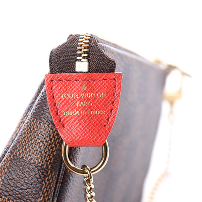 Louis Vuitton Damier Ebene 2019 Christmas Animation Mini Pochette Accessories Red 5 of 5