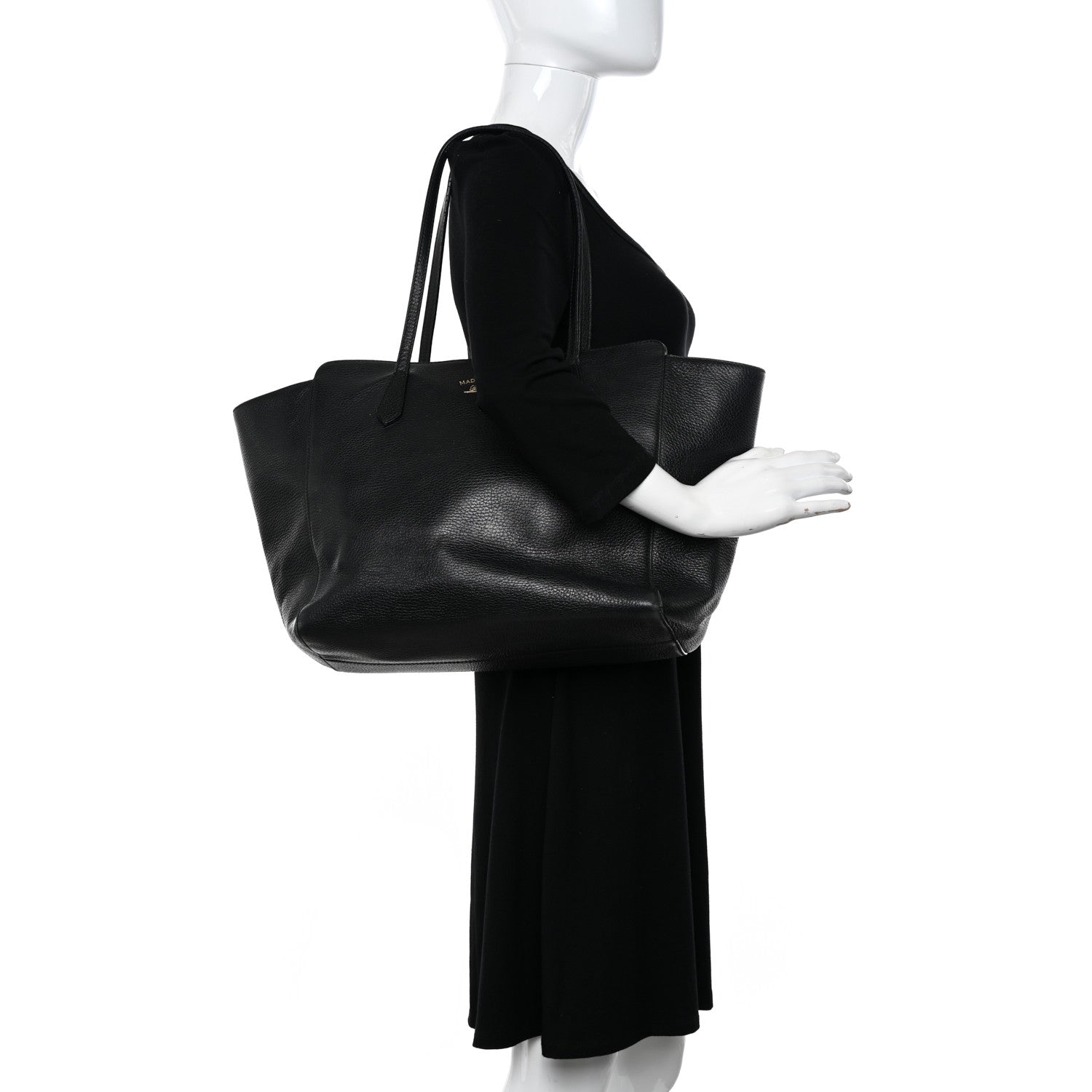 Gucci Pebbled Calfskin Medium Swing Tote Black 2 of 21