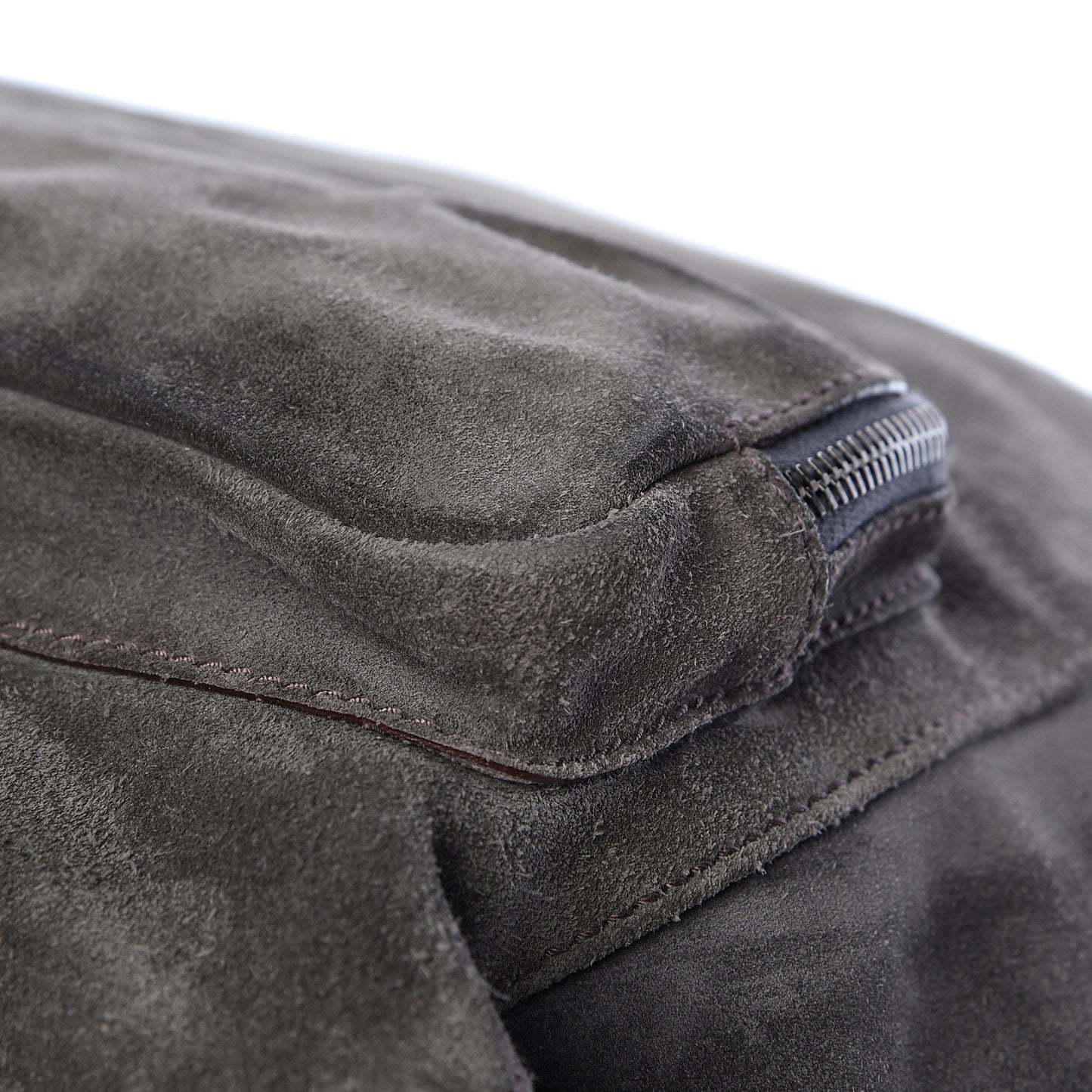 Suede Miss Pocket Satchel Grey