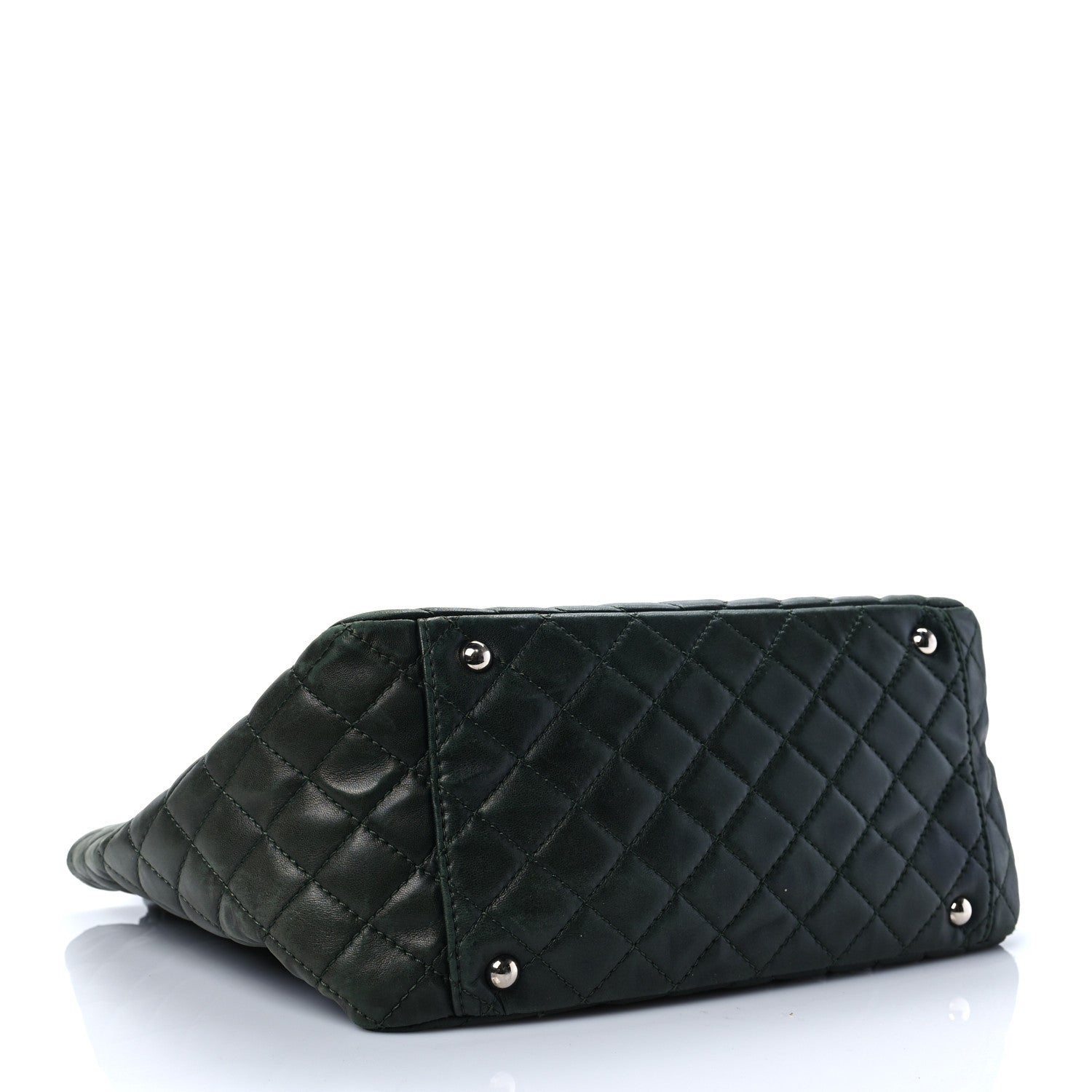 Chanel Iridescent Calfskin Chevron Quilted Surpique Tote Black 4 of 11