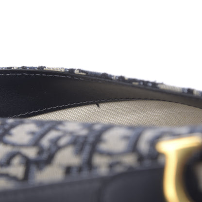 Christian Dior Oblique Saddle Bag Blue 10 of 11