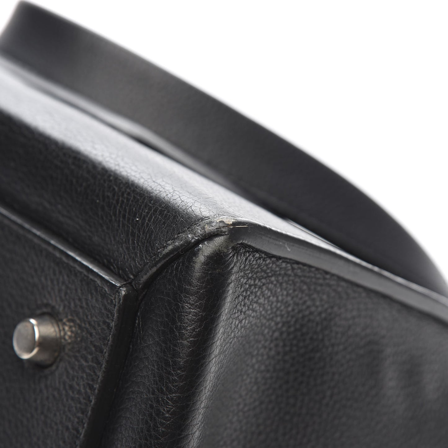Supple Calfskin Medium Edge Shoulder Bag Black