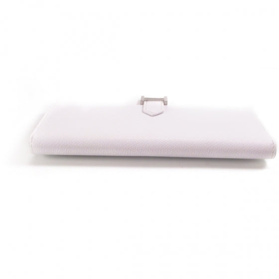 Epsom Leather Bearn Bi-Fold Wallet White