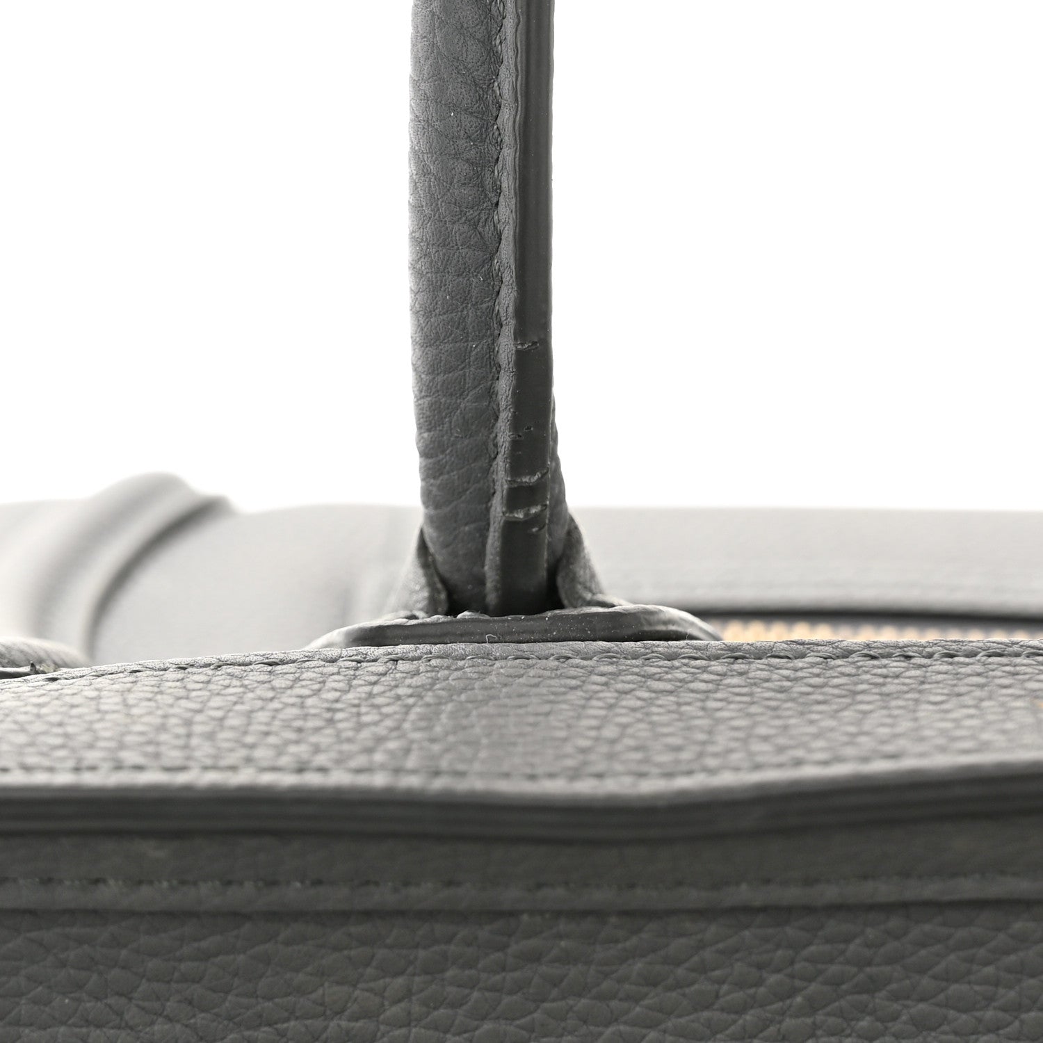 Celine Drummed Calfskin Nano Luggage Kohl 14 of 16