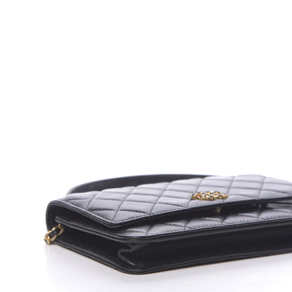 Chanel Lambskin Quilted Infinity Wallet On Chain WOC Black 9 of 12