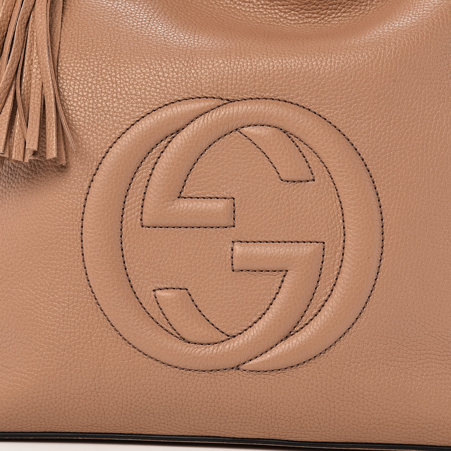 Gucci Pebbled Calfskin Large Soho Hobo Camelia 10 of 10