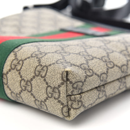 Gucci GG Supreme Monogram Web Messenger Bag Black 9 of 10