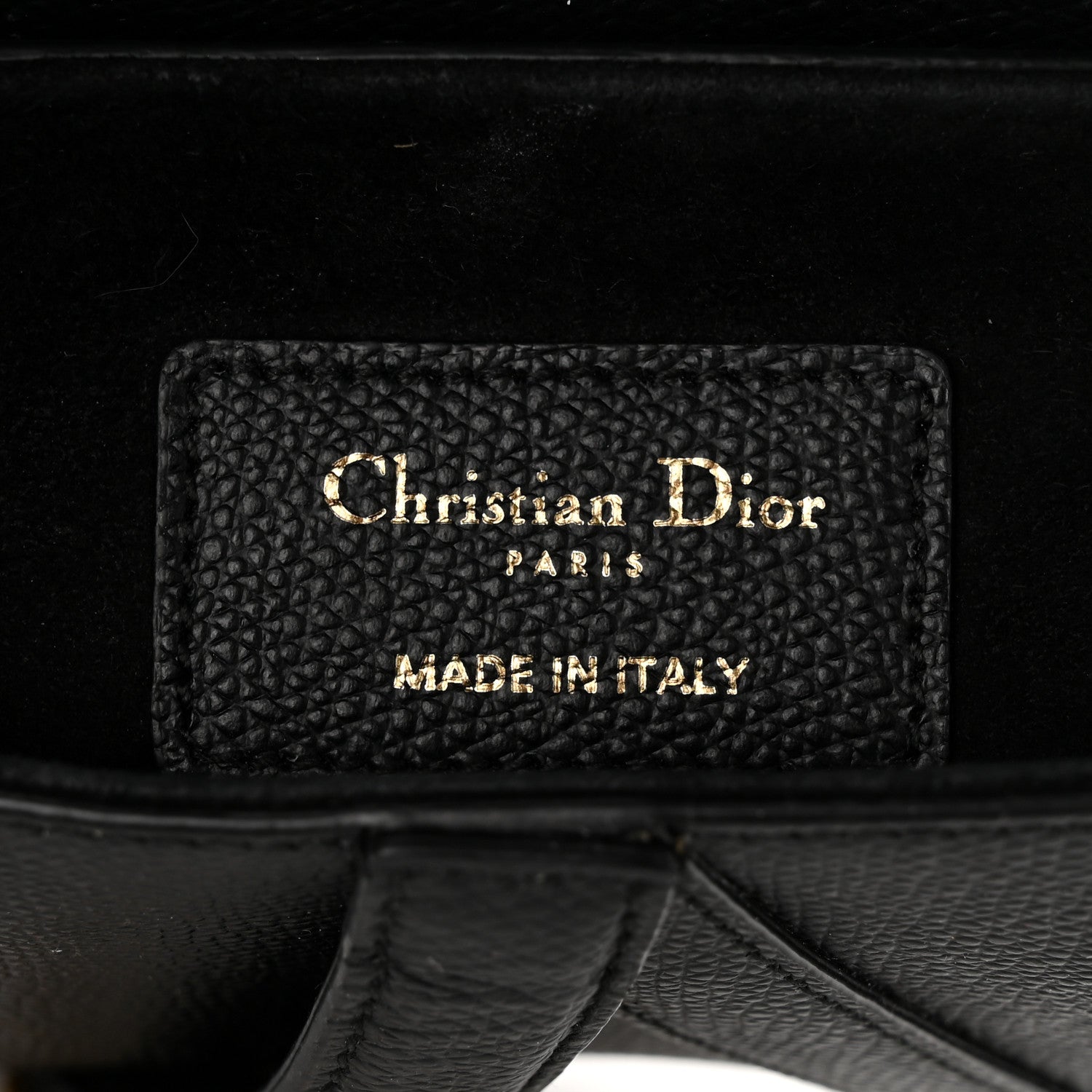 Christian Dior Grained Calfskin Mini Saddle Bag Black 6 of 10