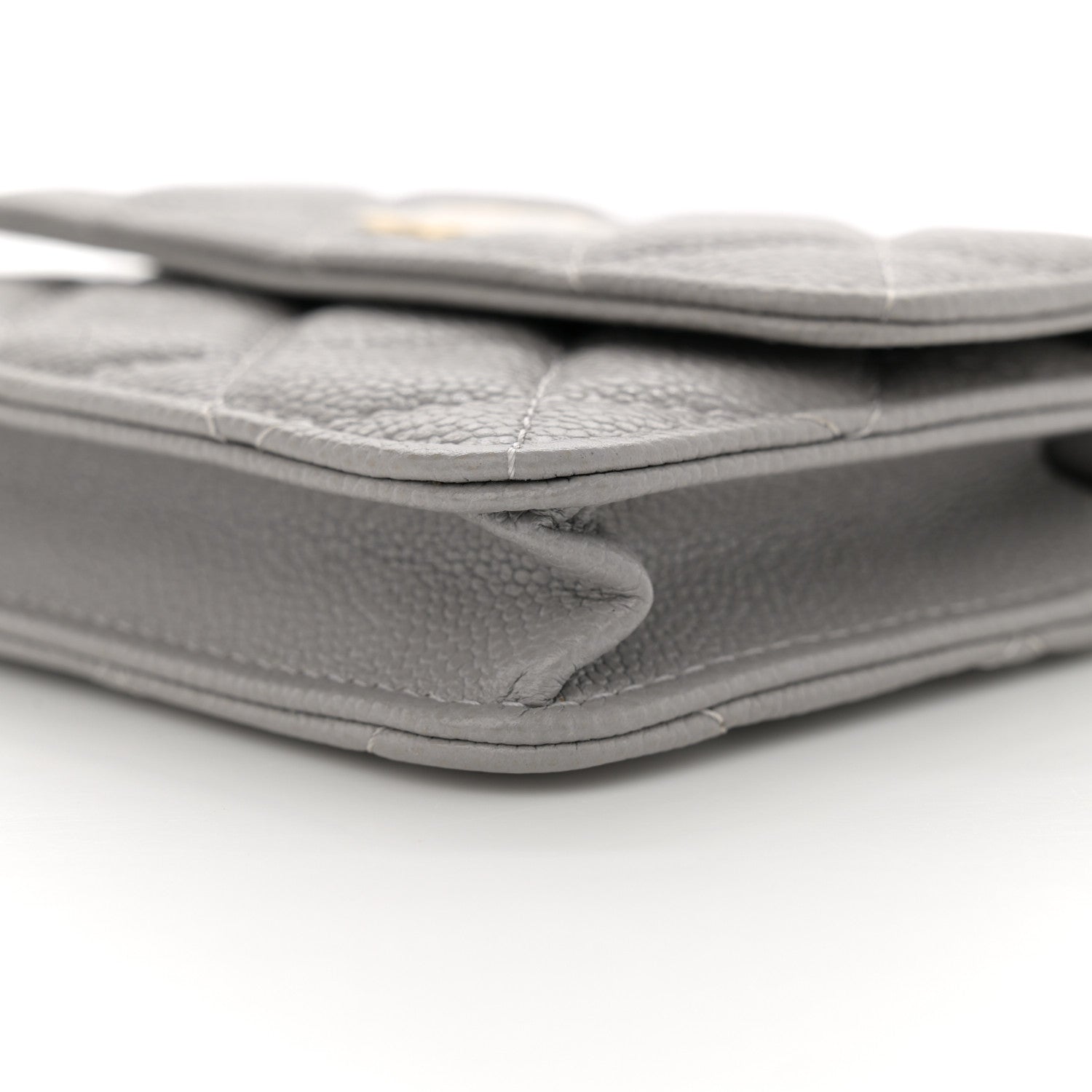 Chanel Caviar Quilted Miss Coco Clutch With Chain Grey 10 of 10