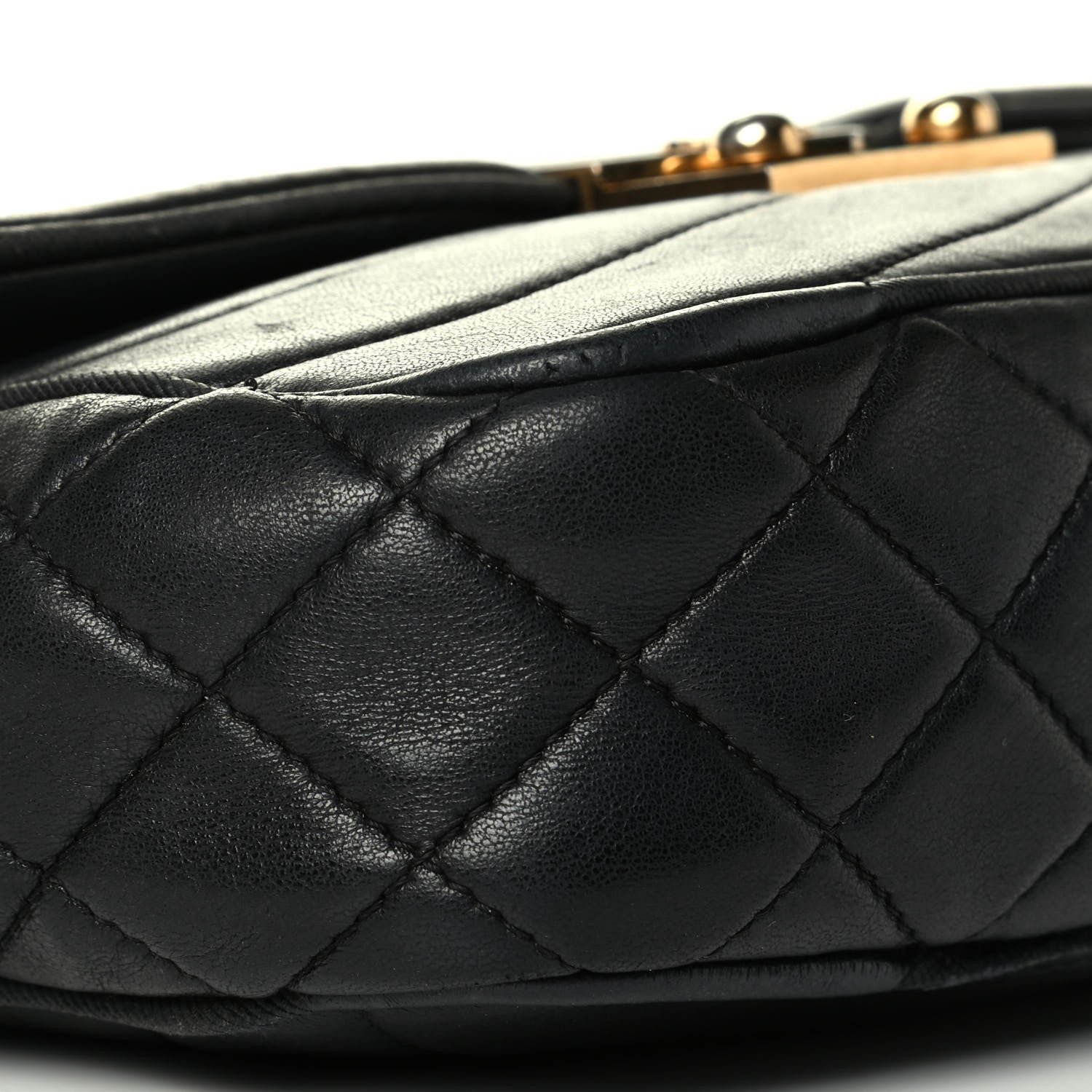Chanel Lambskin Scallop Quilted Medium Pagoda Flap Black 9 of 9