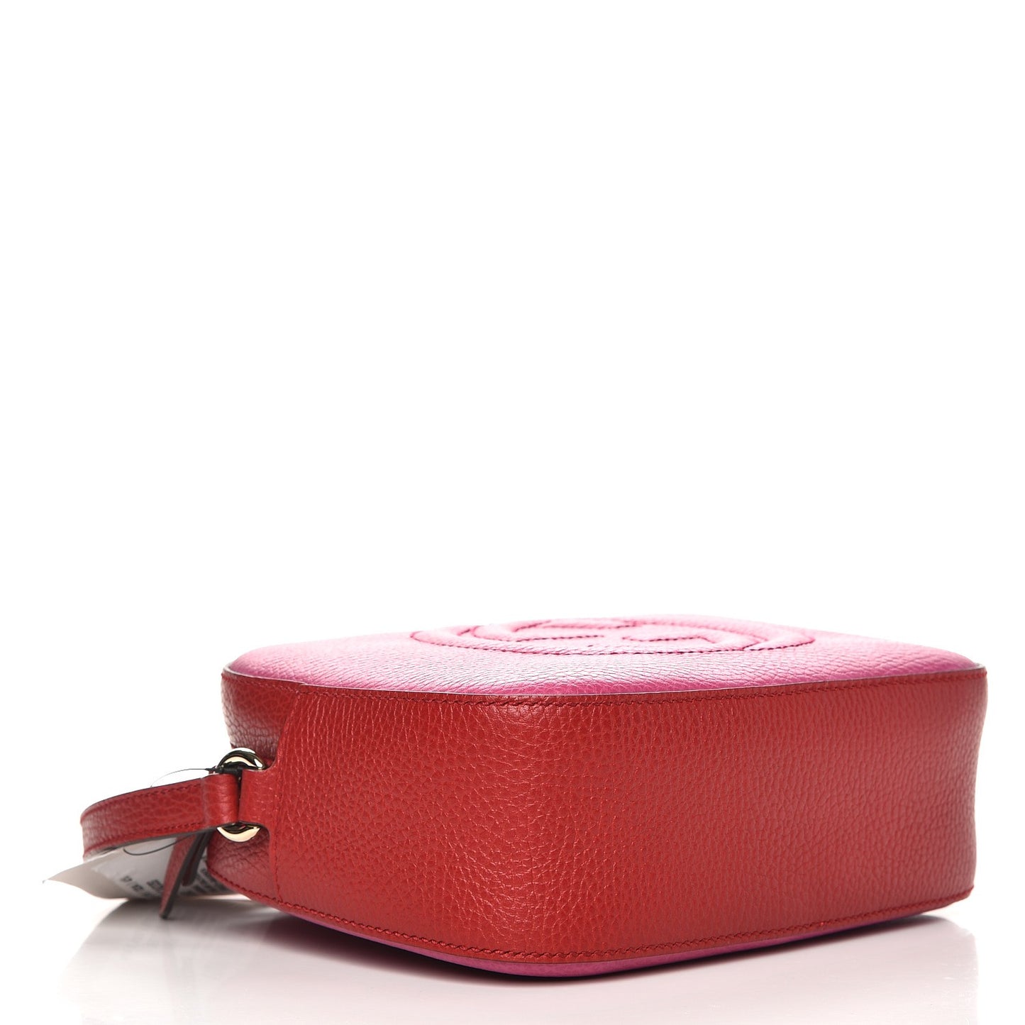 Dollar Calfskin Bi-Color Small Soho Disco Bag New Rosette Hibiscus Red
