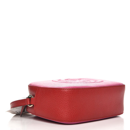 Gucci Dollar Calfskin Bi-Color Small Soho Disco Bag New Rosette Hibiscus Red 4 of 9