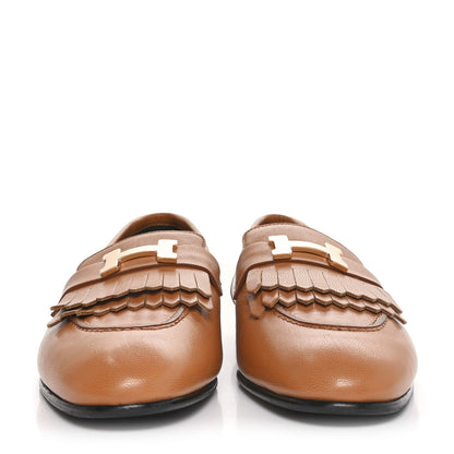 Hermes Goatskin Womens Royal Loafers 39 Naturel 3 of 8