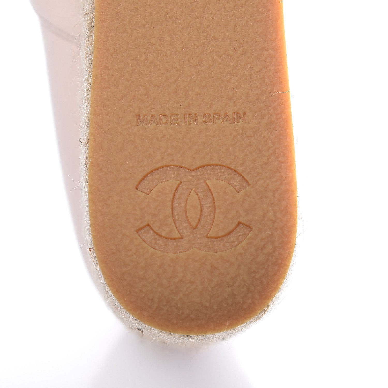 Chanel Lambskin Suede CC Espadrille Wedges 41 Beige Black 9 of 10