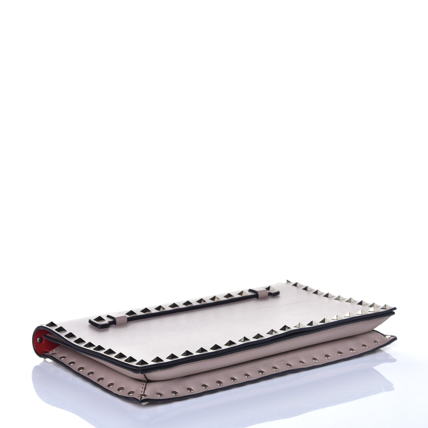 Nappa Rockstud Wristlet Clutch Poudre