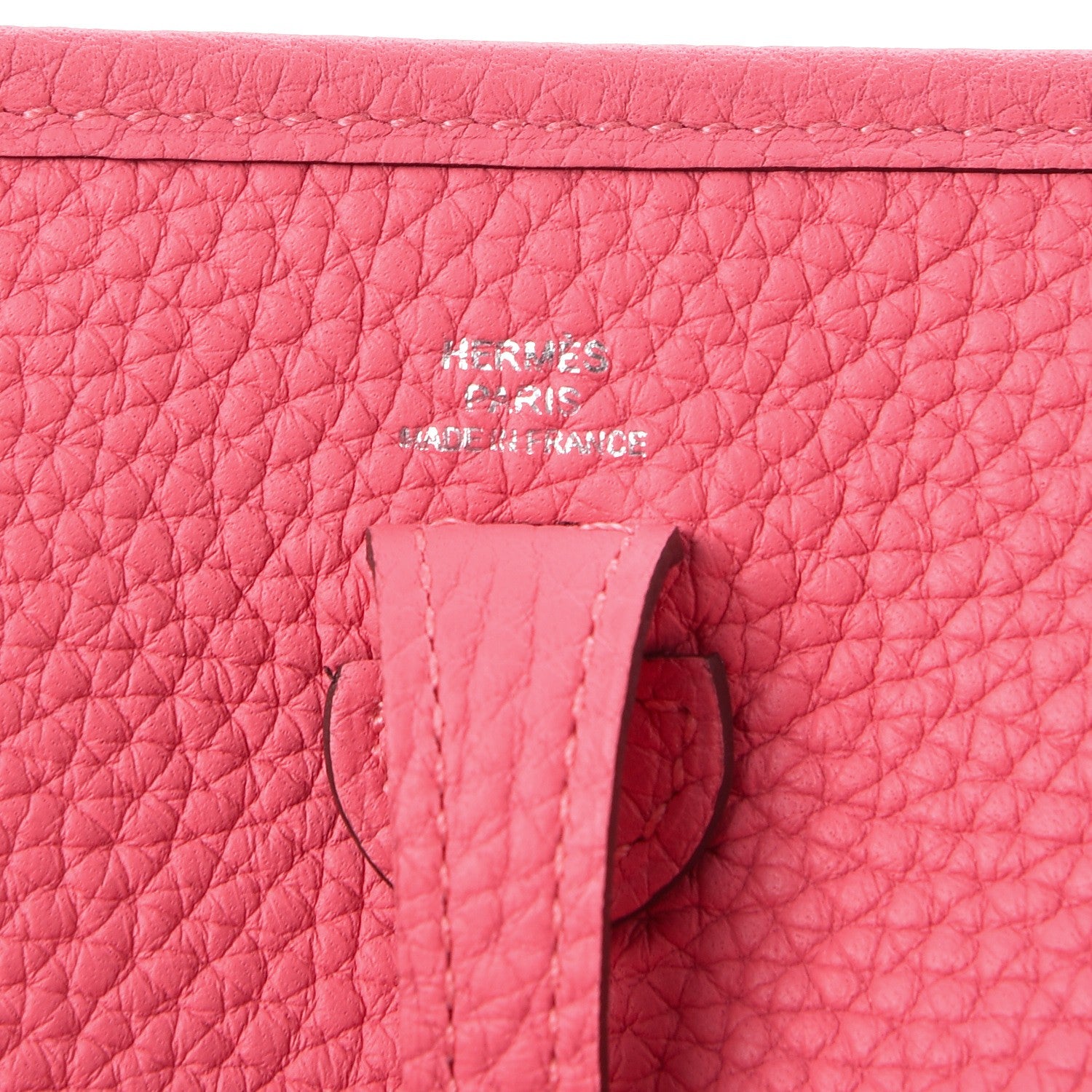 Hermes Taurillon Clemence Amazone Evelyne TPM Rose Azalee Rouge Pivoine 6 of 8