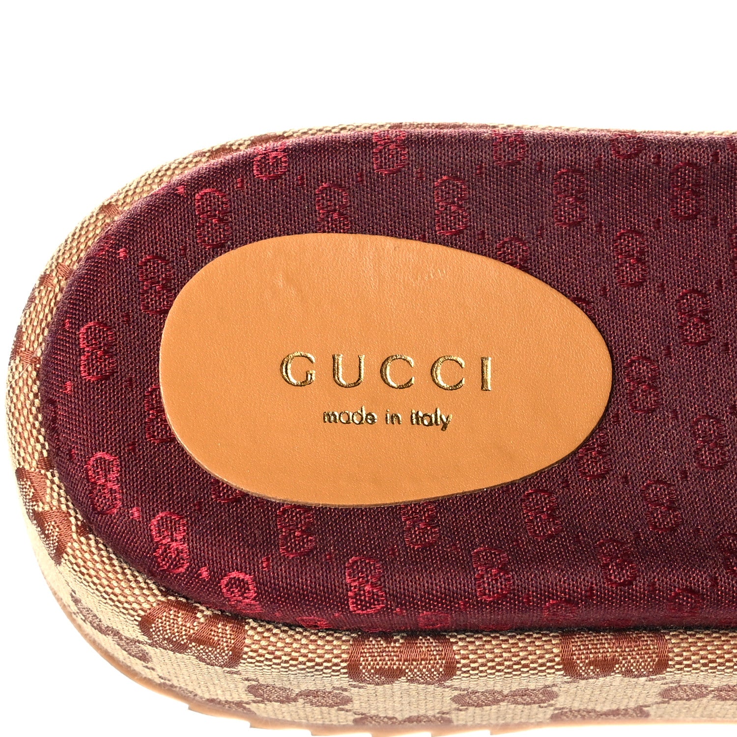 Gucci Canvas GG Monogram Angelina Platform Slide Sandals 40 Beige Ruggine 8 of 8