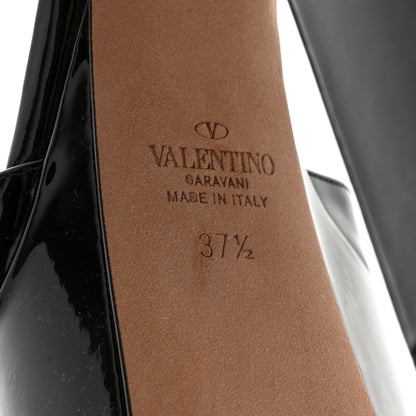 Valentino Garavani Patent Tan-Go 55/155mm Platform Sandals 37.5 Black 6 of 9