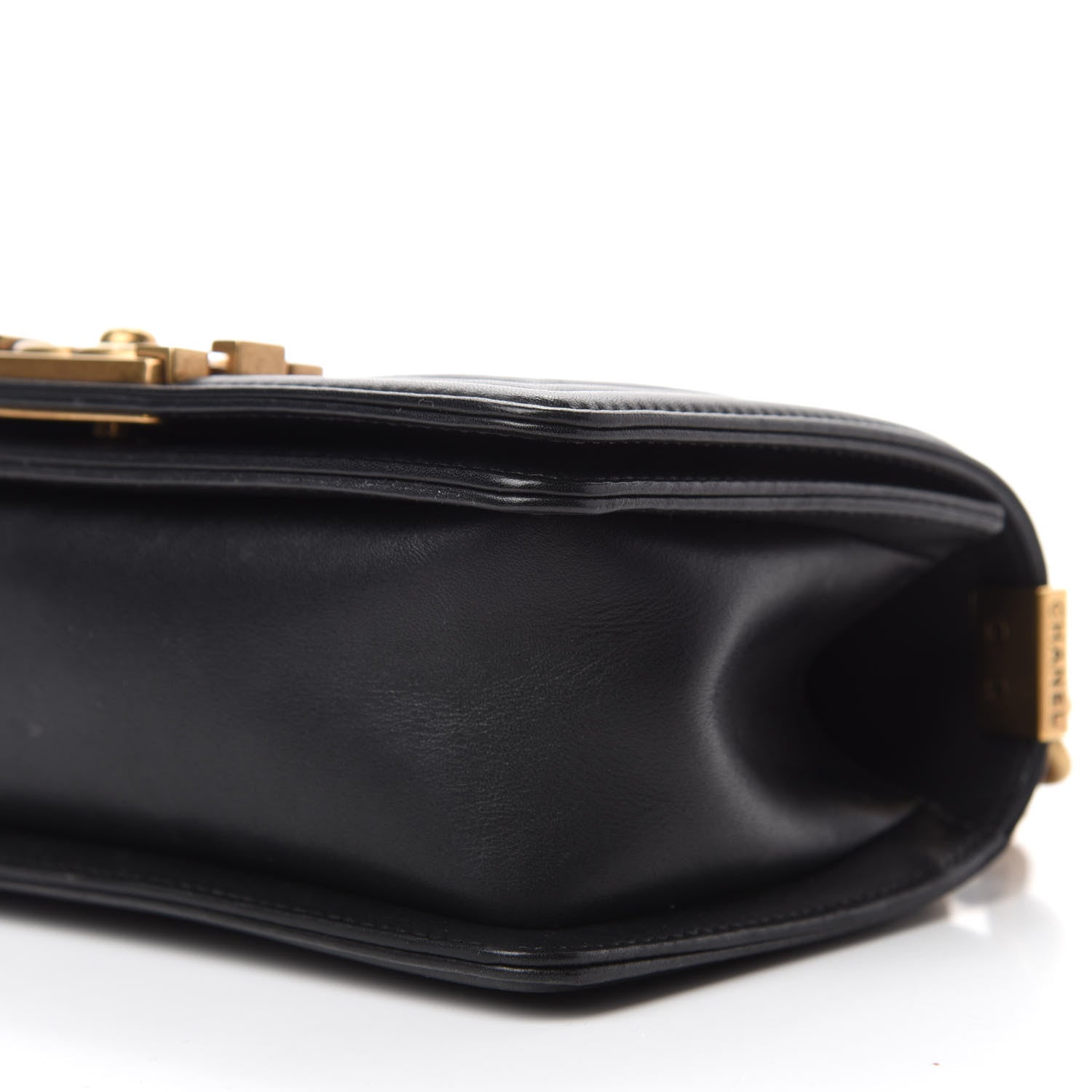 Chanel Calfskin Velvet Small Boy Flap Black Red 7 of 11