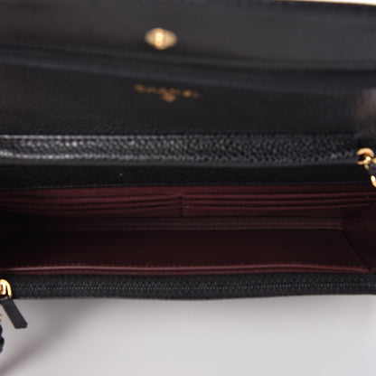 Chanel Caviar Quilted Wallet On Chain WOC Black 5 of 9