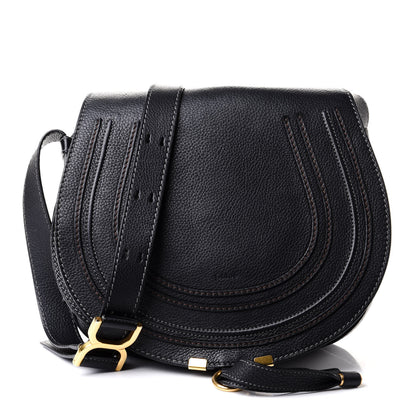 Chloe Calfskin Medium Marcie Round Crossbody Bag Black 1 of 11