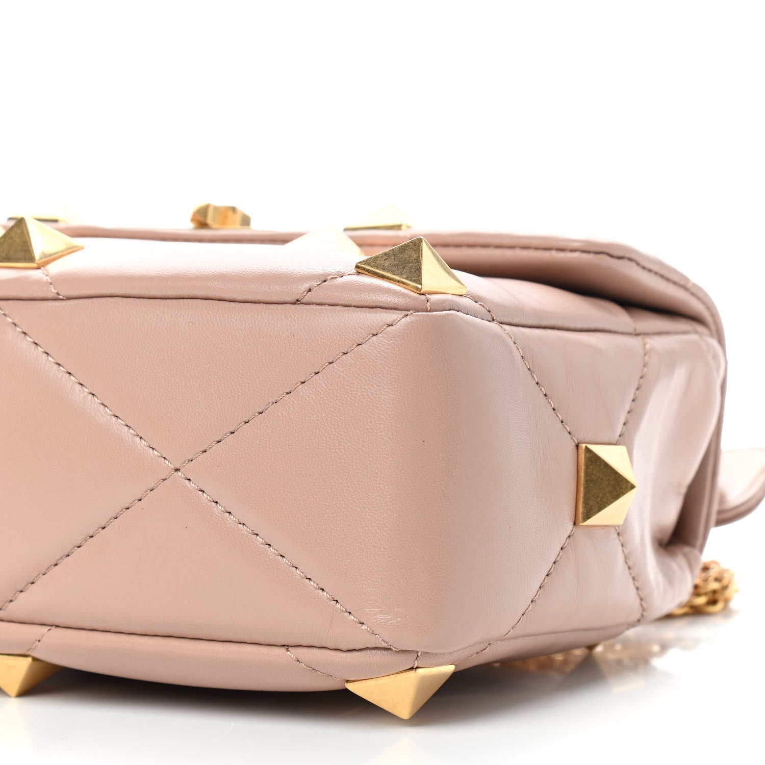 Valentino Garavani Nappa Medium Roman Stud Shoulder Bag Rose Cannelle 8 of 8