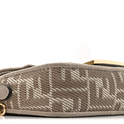 Fendi Denim Jacquard FF Effect Vitello Grace Mini Baguette Dove White Dove 9 of 11