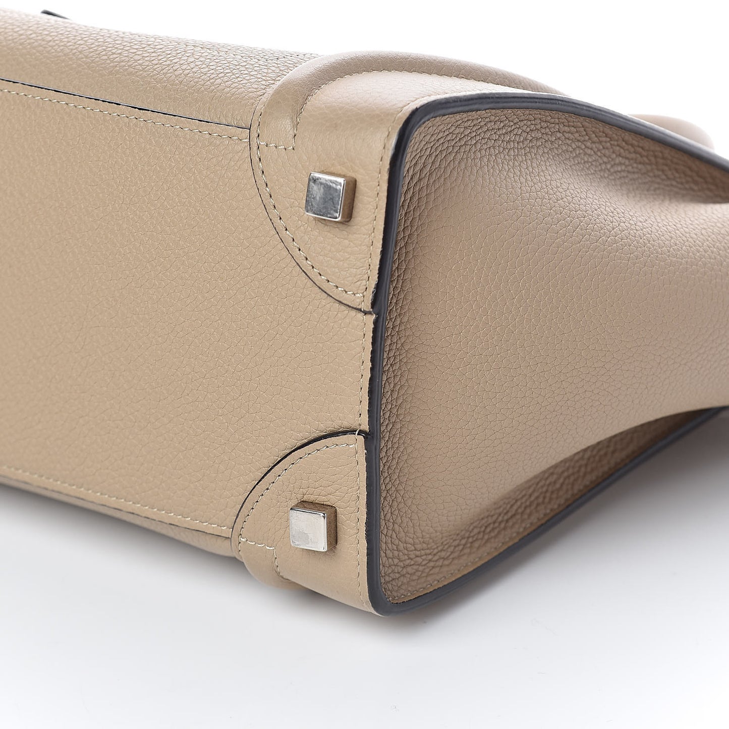 Drummed Calfskin Micro Luggage Dune