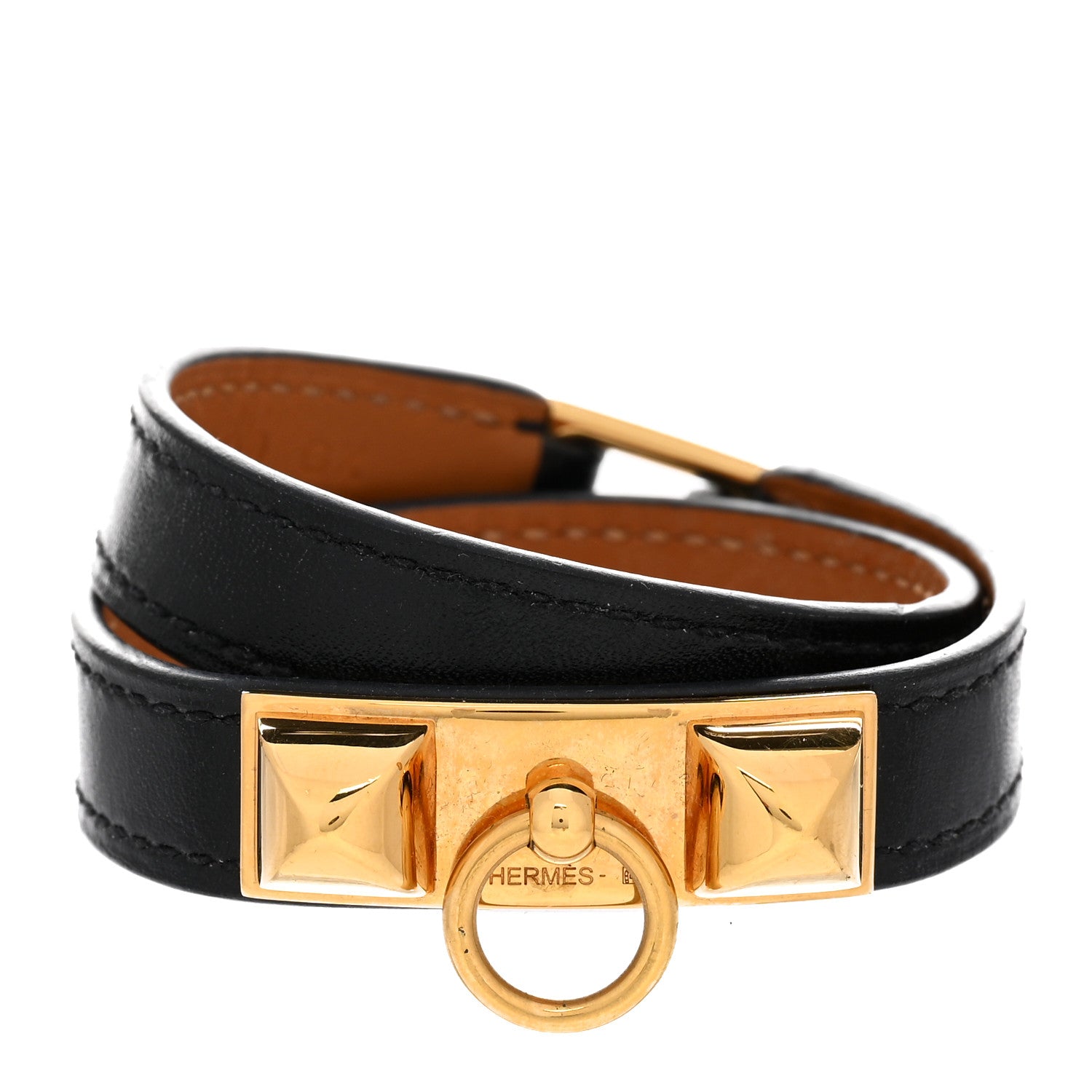 Hermes Box Rivale Double Tour Bracelet T1 Black 1 of 6