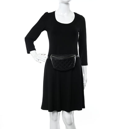 Chanel Calfskin Quilted Waist Belt Bag Black 2 of 10