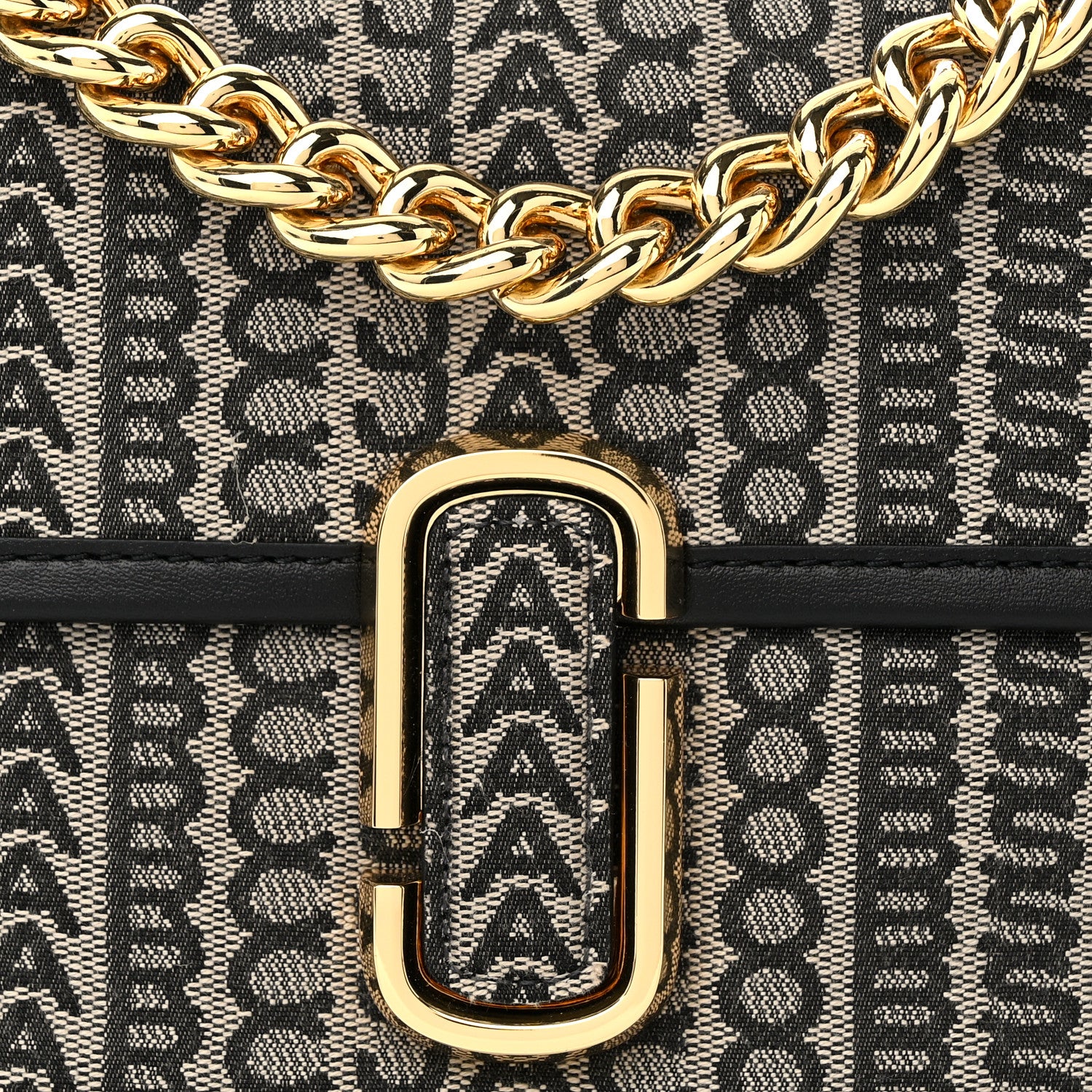 Marc Jacobs Cotton Jacquard The Monogram J Marc Shoulder Bag Beige Multi 7 of 9