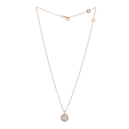 Bulgari 18K Rose Gold Diamond Black Onyx Mother of Pearl BVLGARI BVLGARI Pendant Necklace 3 of 5