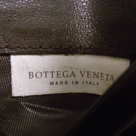 Bottega Veneta Woven Leather French Flap Wallet Ebano 9 of 10