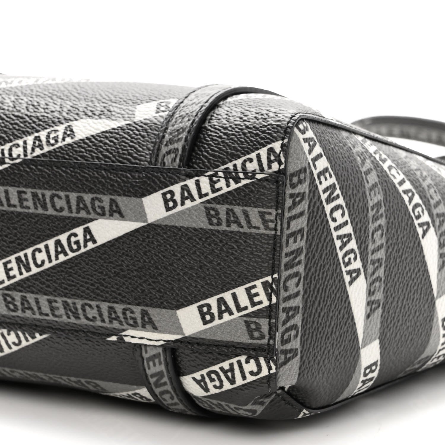 Balenciaga Coated Canvas Losange Monogram Mini Tote Black Grey 8 of 8