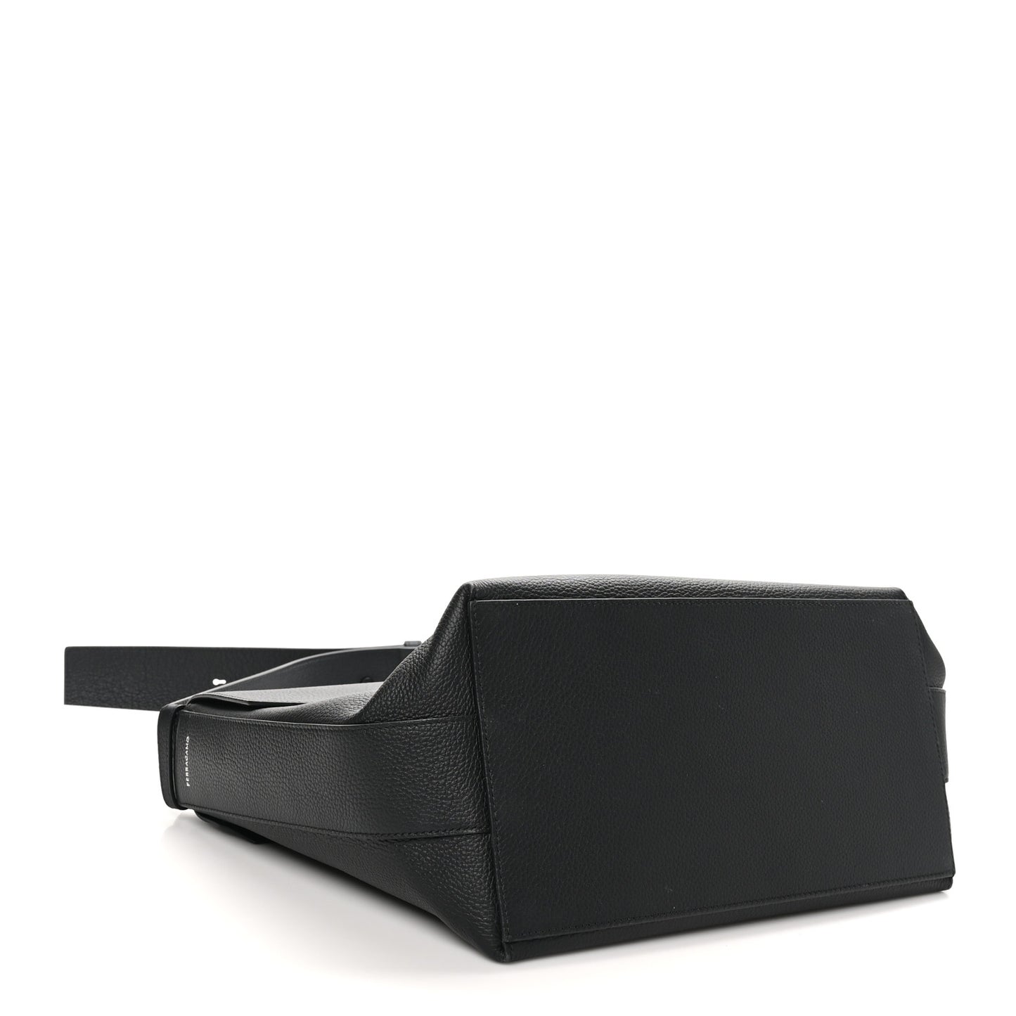 Calfskin Gancini Twins 24 Messenger Bag Black