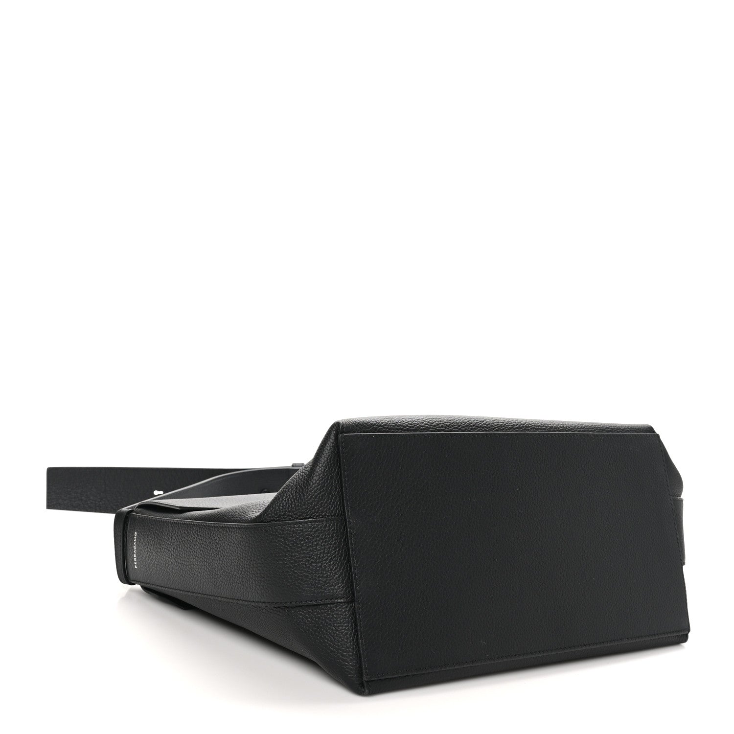 Salvatore Ferragamo Calfskin Gancini Twins 24 Messenger Bag Black 4 of 10