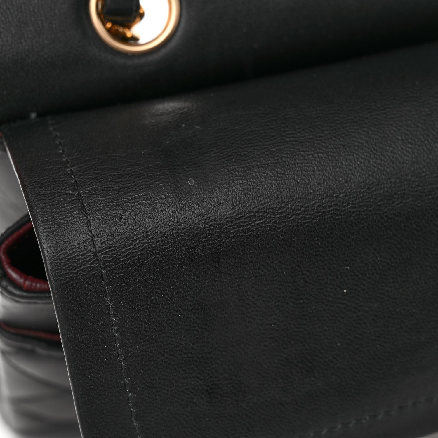 Chanel Lambskin Quilted Medium Double Flap Black 12 of 13