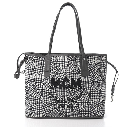 MCM Visetos Medium Liz Reversible Shopper Tote Phantom Grey 5 of 16