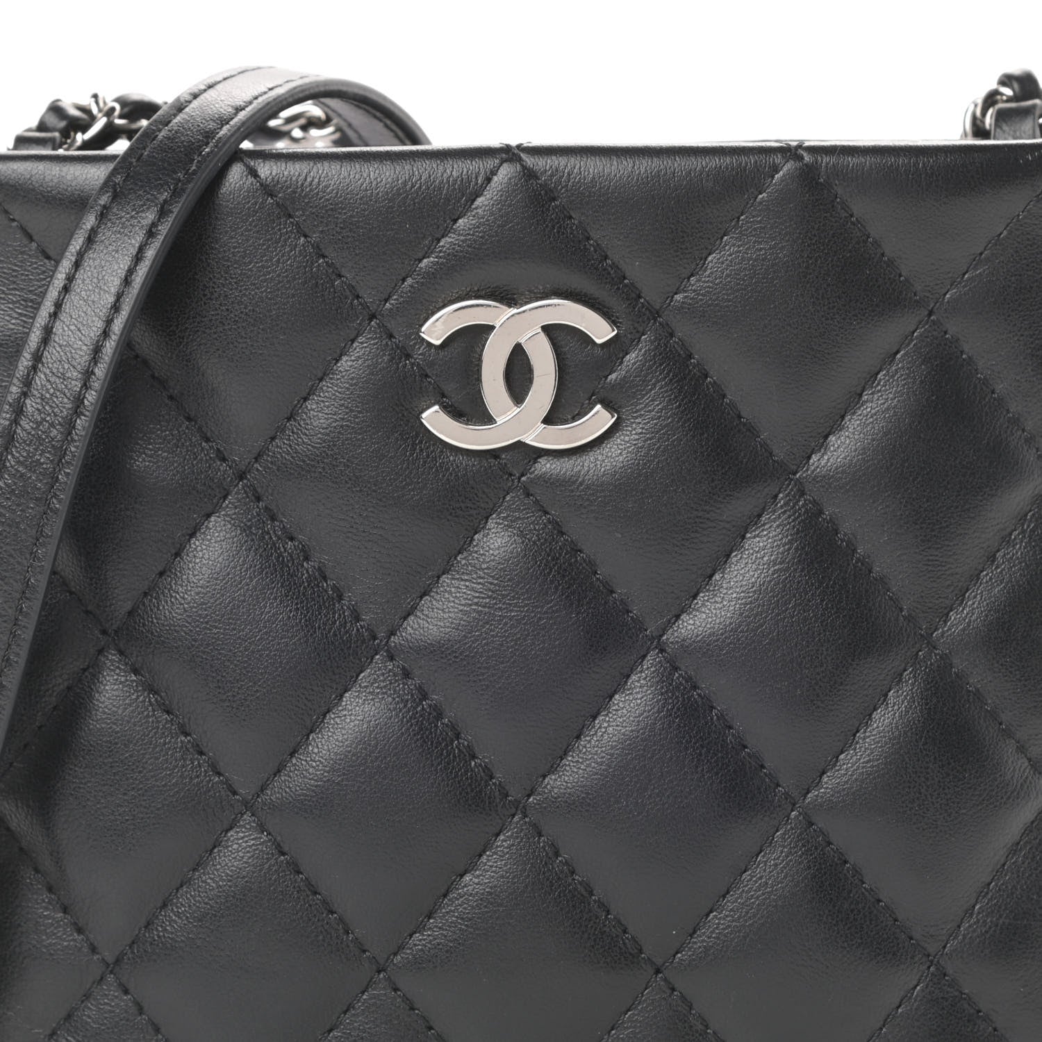 Chanel Lambskin Quilted Crossbody Bag Black 8 of 11