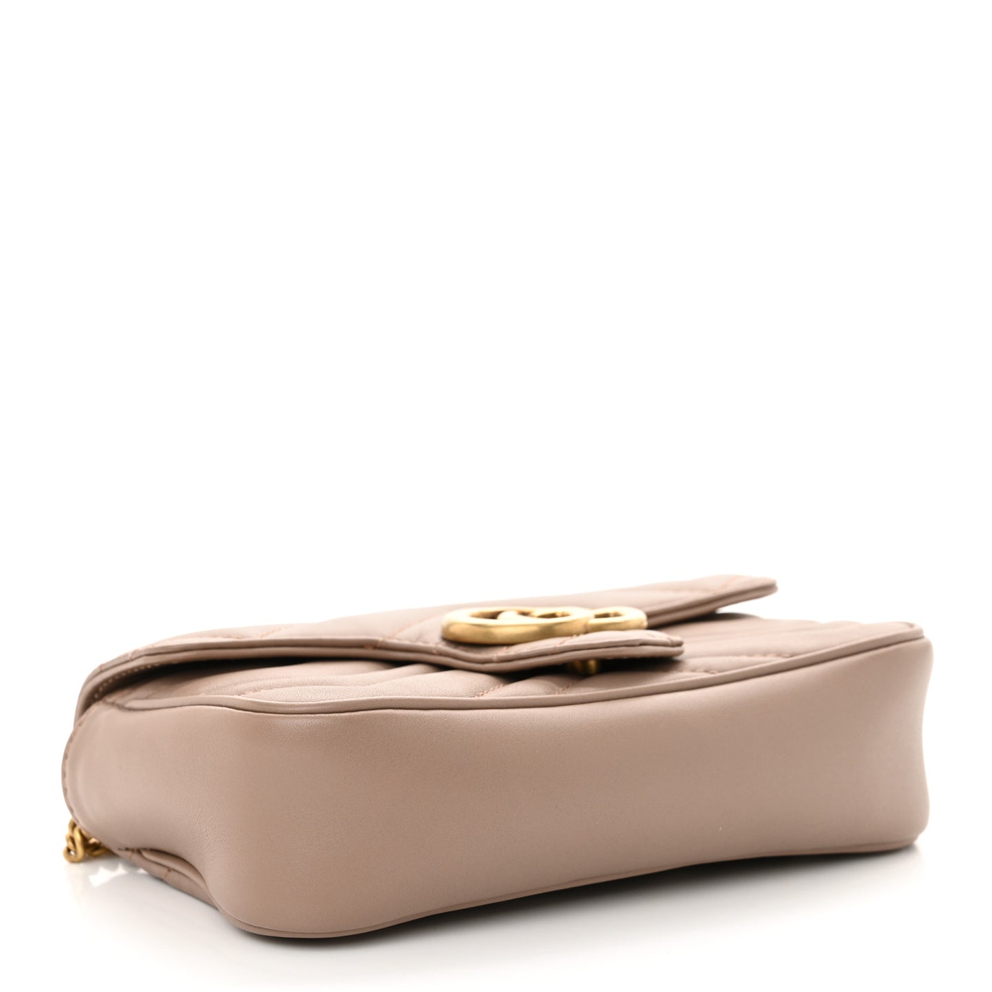 Calfskin Matelasse Super Mini GG Marmont Shoulder Bag Porcelain Rose