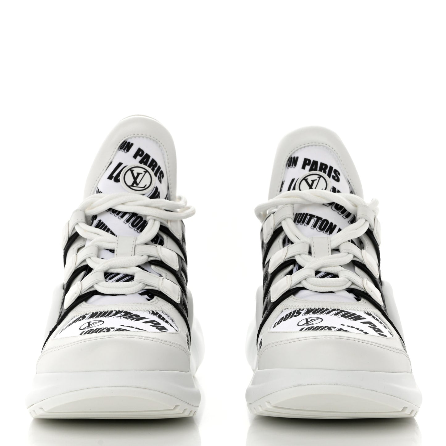 X FORNASETTI Calfskin Technical Nylon LV Archlight Sneaker 38.5 Black