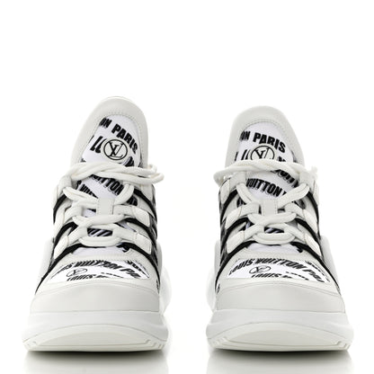 Louis Vuitton X FORNASETTI Calfskin Technical Nylon LV Archlight Sneaker 38.5 Black 2 of 9