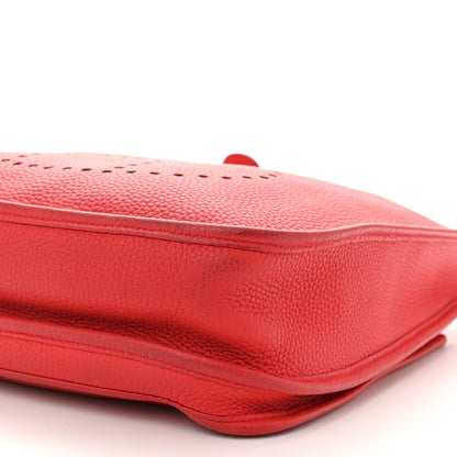 Hermes Taurillon Clemence Evelyne III PM Rouge Tomate 10 of 14