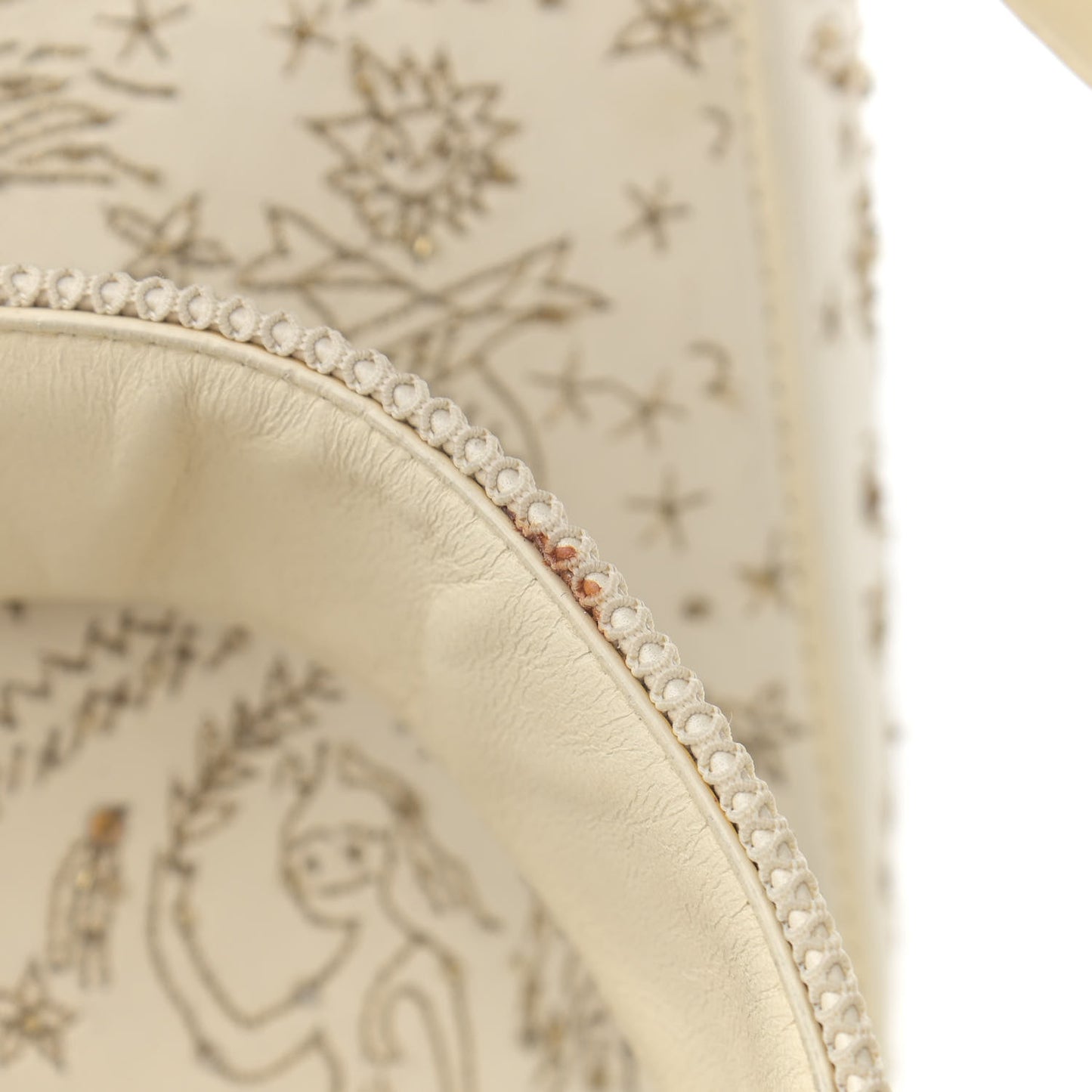 Embroidered Medium Lady Dior White Multicolor