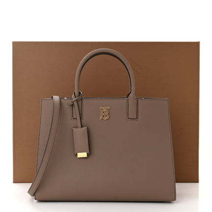 Burberry Grained Calfskin Small Frances Tote Light Saddle Brown 10 of 10