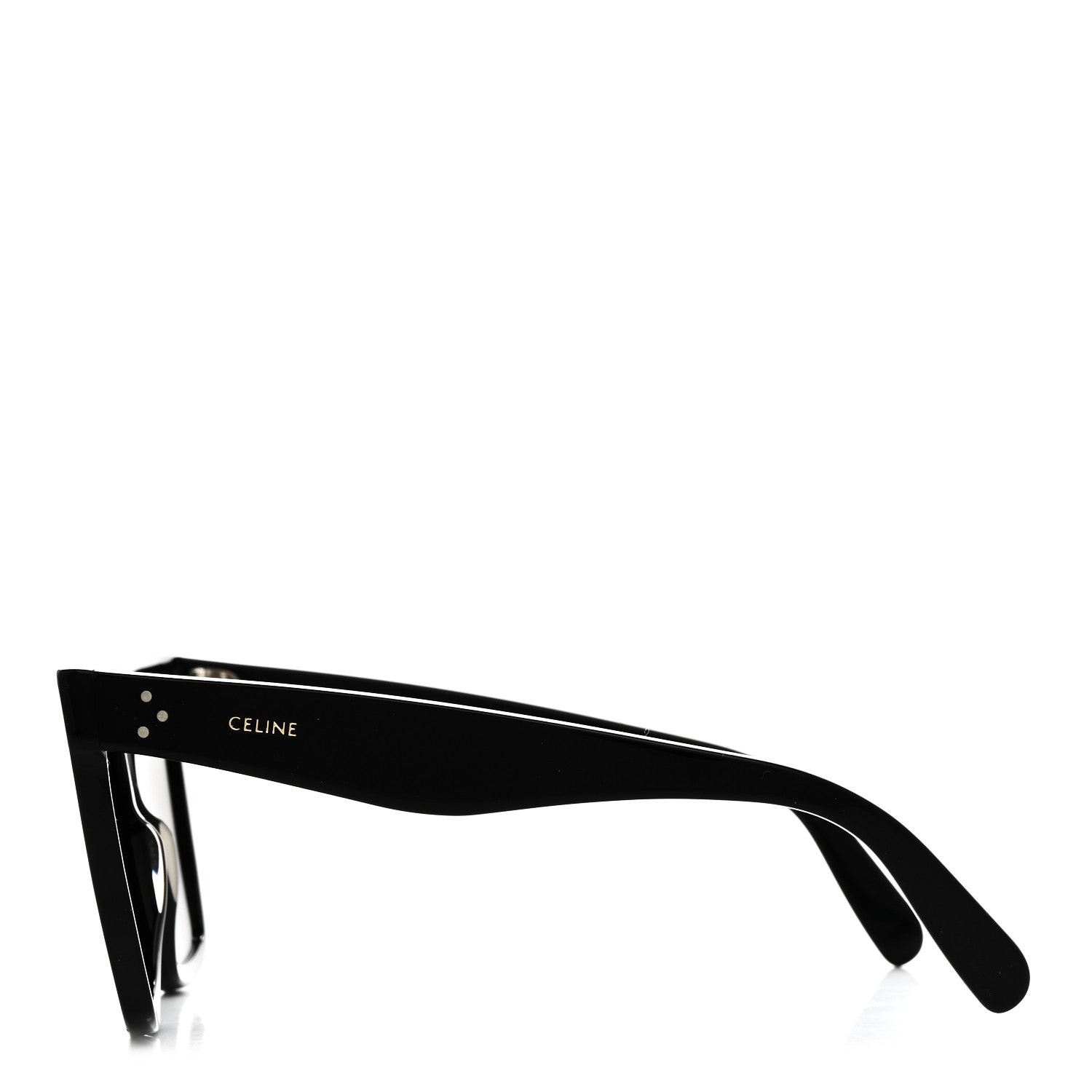Celine Acetate Polarized Oversized Sunglasses CL4055IN Black 3 of 7