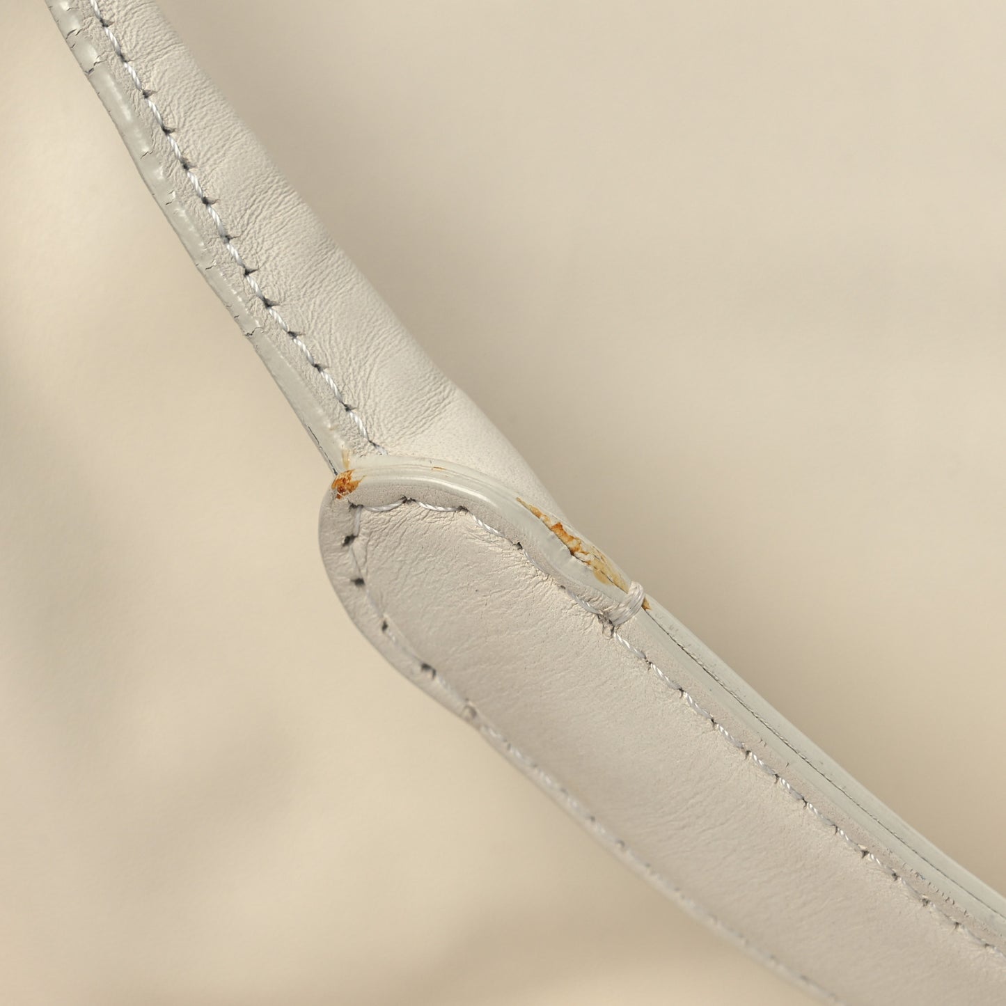 Goatskin Pillow Bucket Bag White