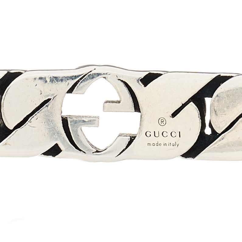 Gucci Sterling Silver Interlocking G Cuff Bracelet 17 3 of 4