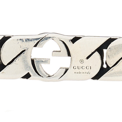 Gucci Sterling Silver Interlocking G Cuff Bracelet 17 3 of 4